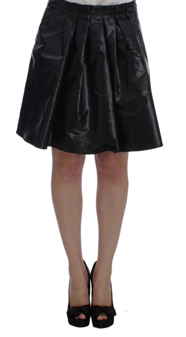 Zwart Blazer Rok Kostuum Blauwe Contrast - Image 5