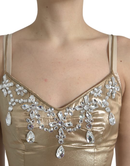 Gouden Avondjurk Mouwloos V-hals Gown - Image 4
