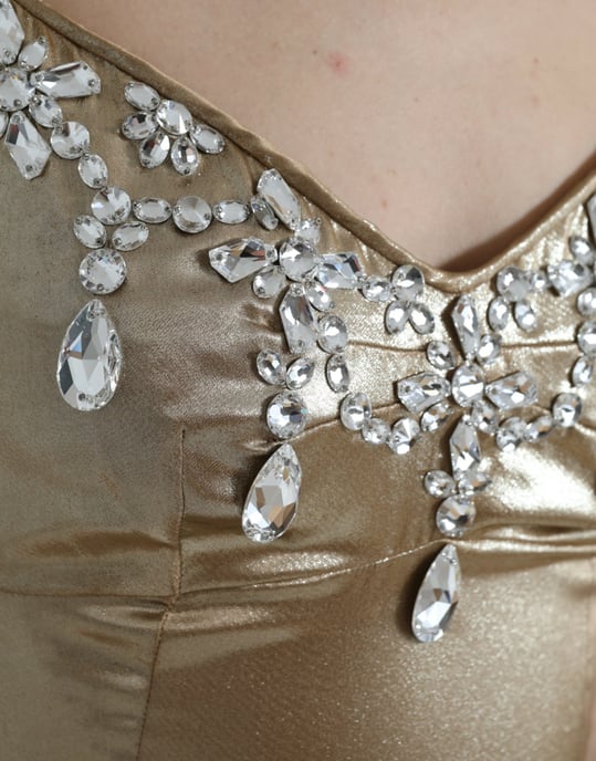 Gouden Avondjurk Mouwloos V-hals Gown - Image 5