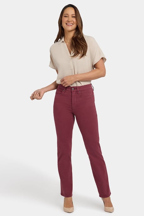 Marilyn Straight Jeans | Echte Bourgondië - Image 1