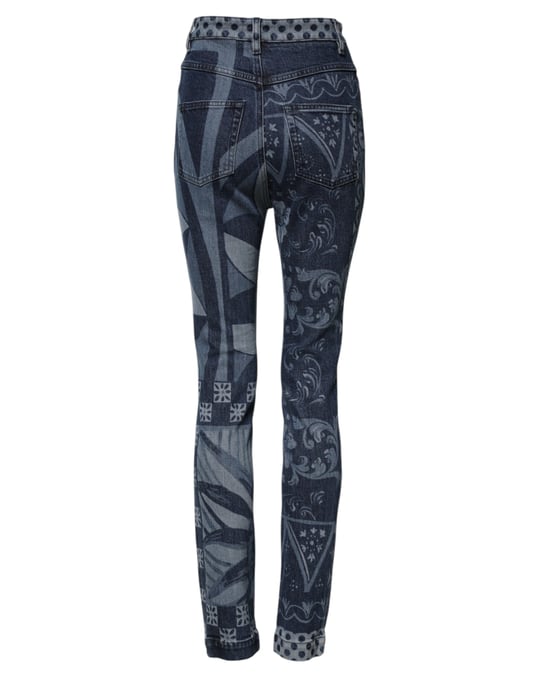 Gedrukte Denim Slim Jeans - Image 3