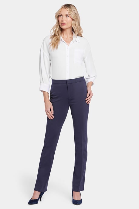 Slimme Broek in Ponte Knit | Oxford Marineblauw - Image 3