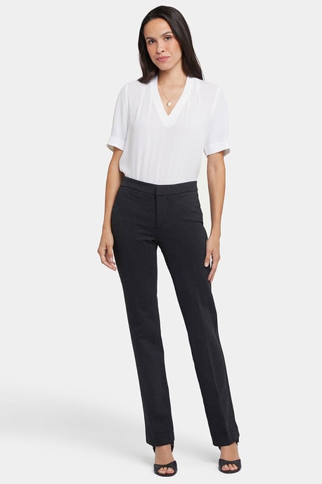 Slimme Broek in Ponte Knit | Charcoal Heather - Image 3