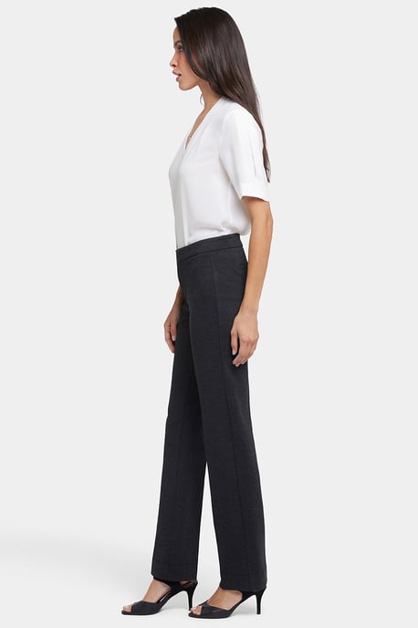 Slimme Broek in Ponte Knit | Charcoal Heather - Image 4