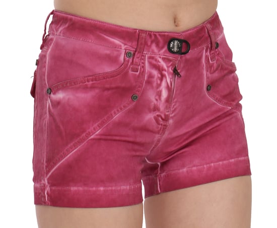 Plein Sud Pan70241 Roze Denim Shorts - Image 2