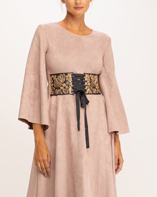 Jurk met geborduurde riem - Image 4