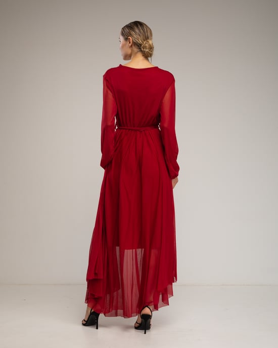 Lange tule jurk met lagen - Image 3