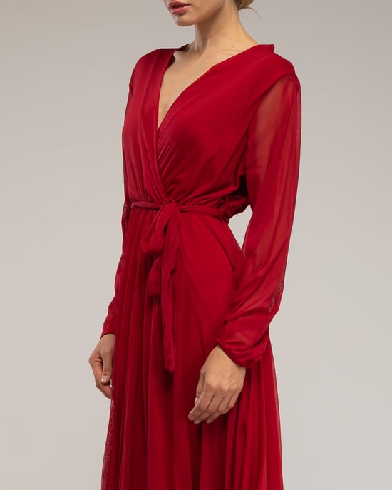 Lange tule jurk met lagen - Image 4