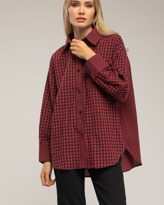 Oversized geruite overhemd - Image 3