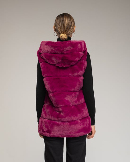 Leren vest met capuchon - Image 2