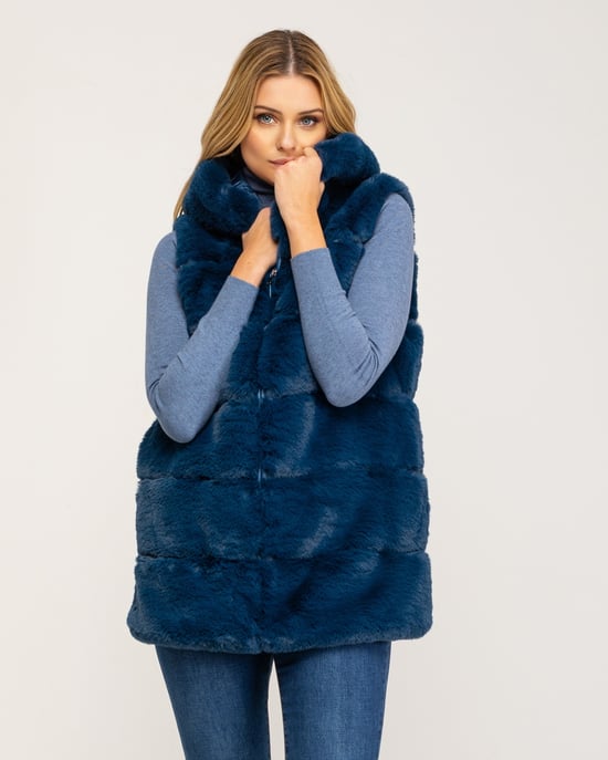 Leren vest met capuchon - Image 4