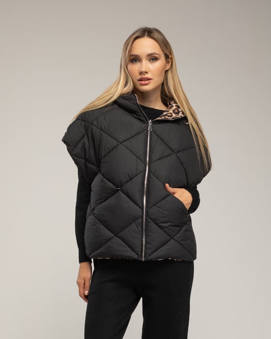 Oversized omkeerbaar gewatteerd vest - Image 1