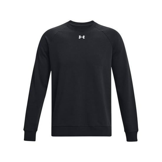 Under Armour Unisex Rival Fleece Crew Hals Sweatshirt voor volwassenen (Zwart/Wit) - Image 1