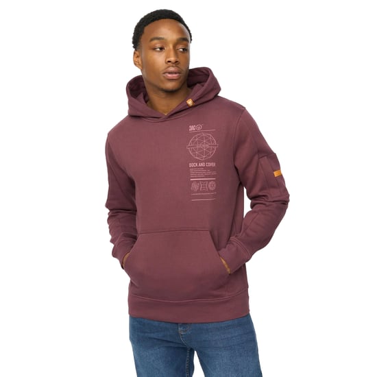 Duck and Cover Heren Ashland Hoodie (Rozijn) - Image 3