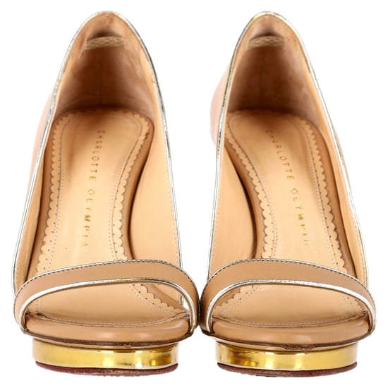 Charlotte Olympia Christine open teensandalen in beige leer - Image 2