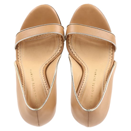 Charlotte Olympia Christine open teensandalen in beige leer - Image 3
