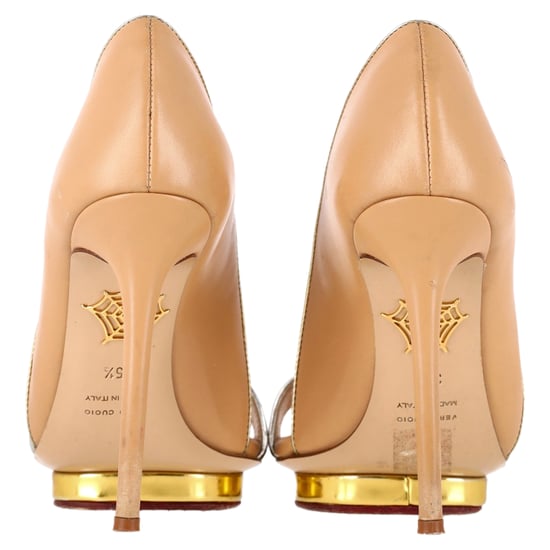 Charlotte Olympia Christine open teensandalen in beige leer - Image 5