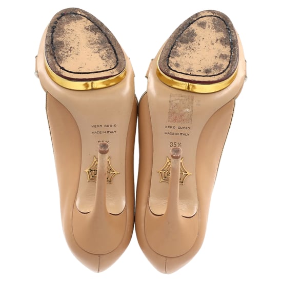Charlotte Olympia Christine open teensandalen in beige leer - Image 6