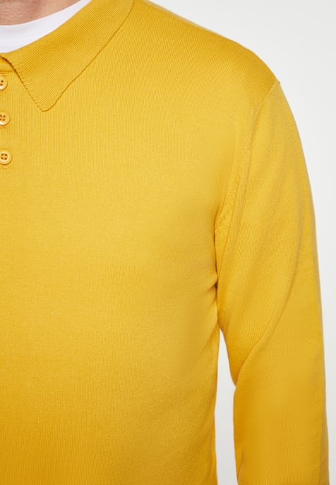 Mo Jumper Heren Mosterdgeel - Image 3