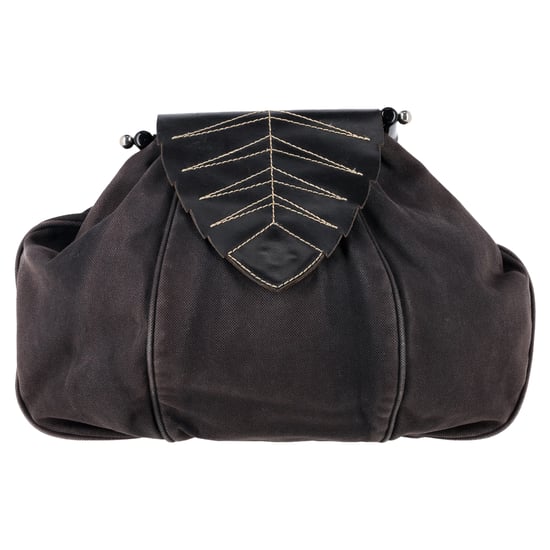 Max & Co. Leaf Flap Top handle Bag in Black Canvas - Image 1