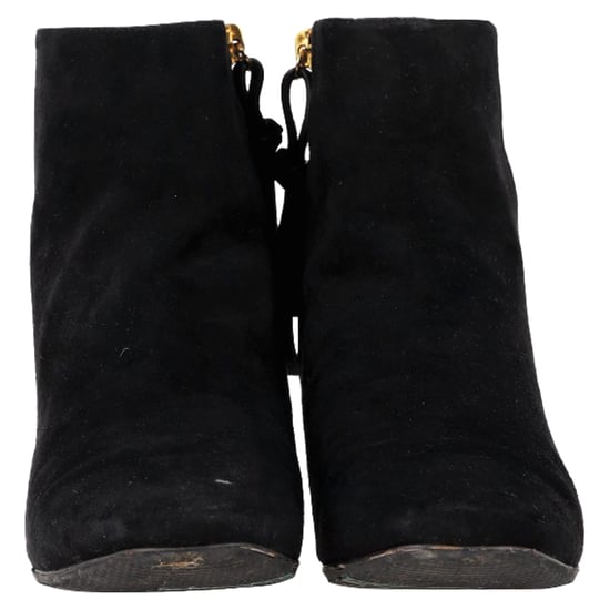 Stuart Weitzman Freja enkellaarsjes in zwart suède - Image 2