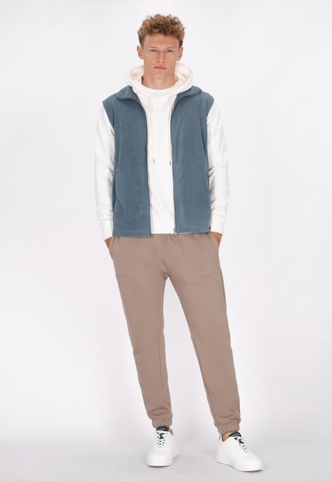 Mo Waistcoat Heren Turquoise Grijs - Image 2