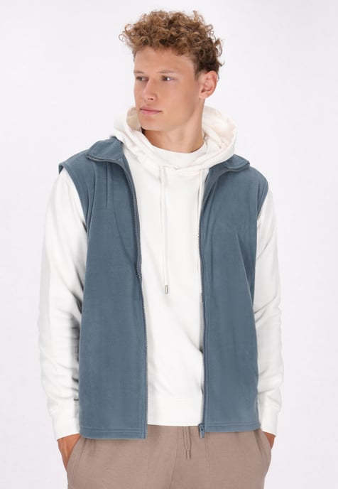 Mo Waistcoat Heren Turquoise Grijs - Image 3