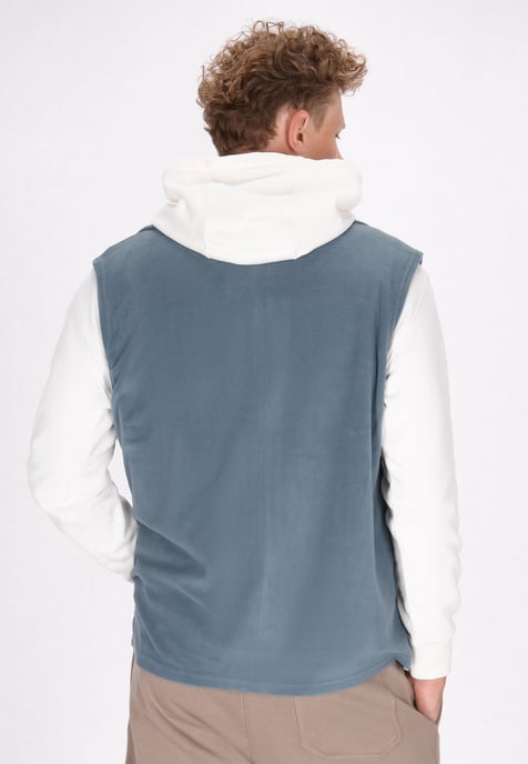 Mo Waistcoat Heren Turquoise Grijs - Image 4