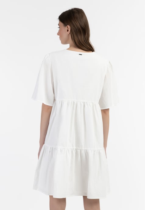 Dreimaster Jurk Dames wolwit - Image 4