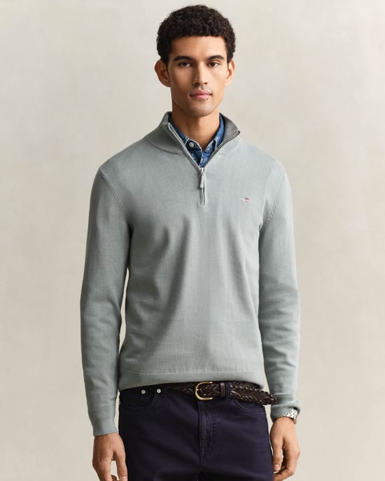 10 Classic Half Zip Jumper in Grey - Image 1