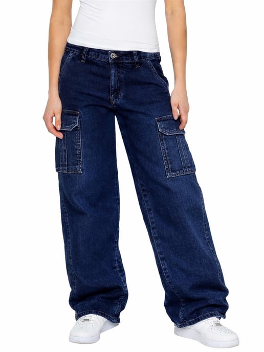 Enzo | Dames Cargo Baggy Jeans - Image 1