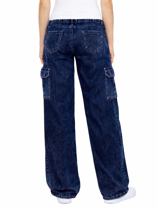 Enzo | Dames Cargo Baggy Jeans - Image 2