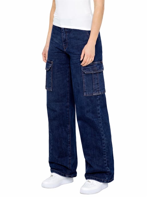 Enzo | Dames Cargo Baggy Jeans - Image 4