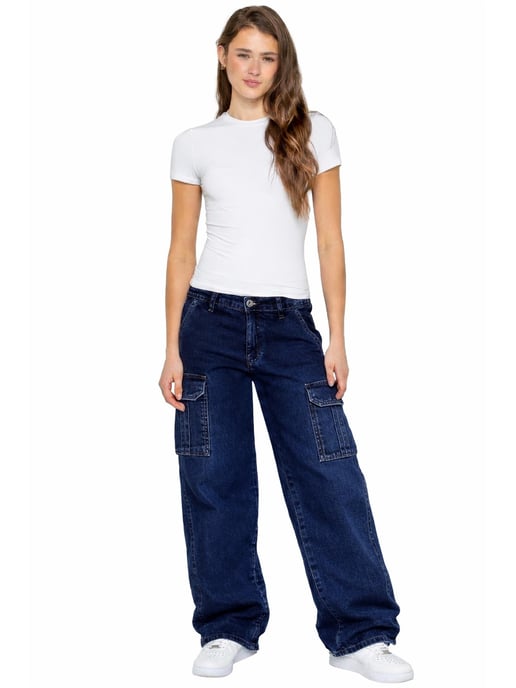 Enzo | Dames Cargo Baggy Jeans - Image 5