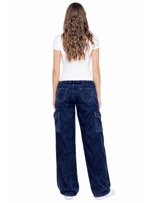 Enzo | Dames Cargo Baggy Jeans - Image 6