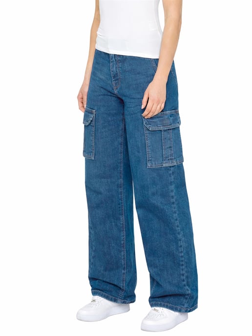 Enzo | Dames Cargo Baggy Jeans - Image 4