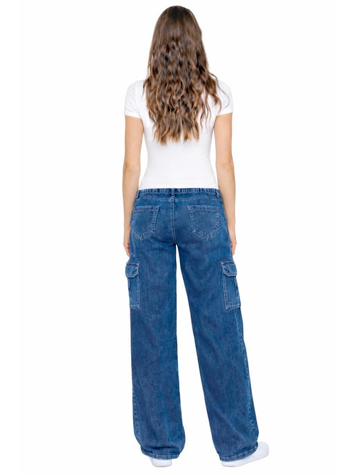 Enzo | Dames Cargo Baggy Jeans - Image 6