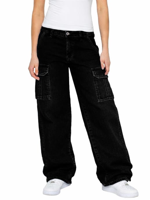 Enzo | Dames Cargo Baggy Jeans - Image 1