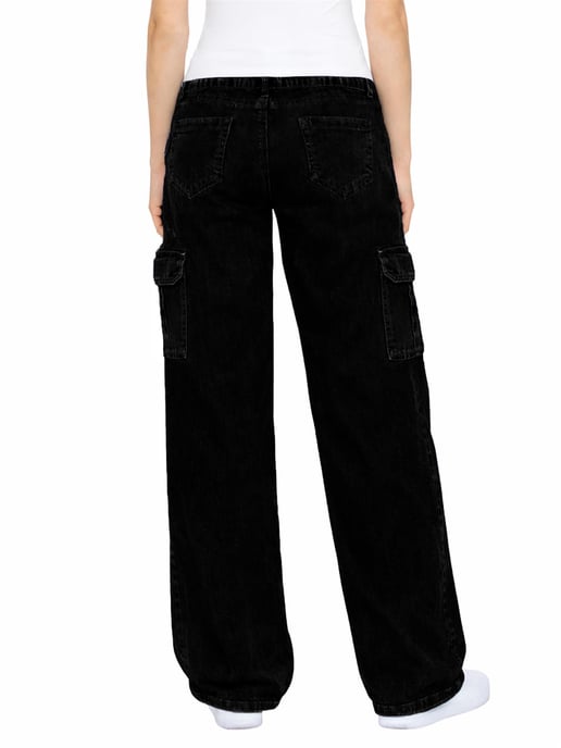 Enzo | Dames Cargo Baggy Jeans - Image 2