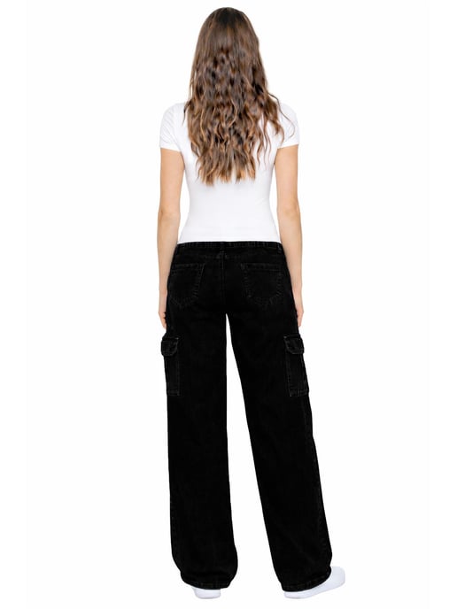 Enzo | Dames Cargo Baggy Jeans - Image 6