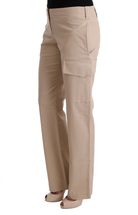Beige Rechte Casual Broek - Image 2