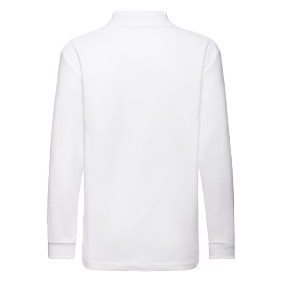 Fruit of the Loom Kinder/Kids 65/35 Effen Poloshirt met Lange Mouwen (Wit) - Image 2