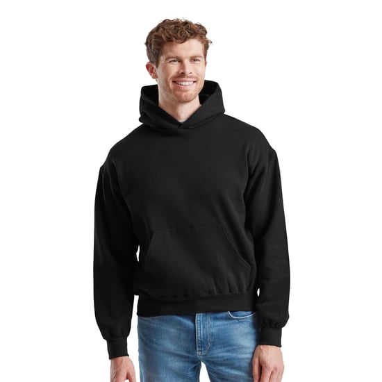 Fruit of the Loom Heren Supercotton Hoodie (Zwart) - Image 1