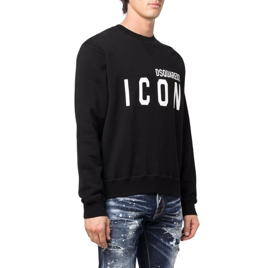 Dsquared2 Zwarte Sweatshirt Met Groot Logo En Iconisch Zwart Logo - Image 2