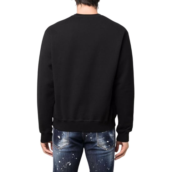 Dsquared2 Zwarte Sweatshirt Met Groot Logo En Iconisch Zwart Logo - Image 3