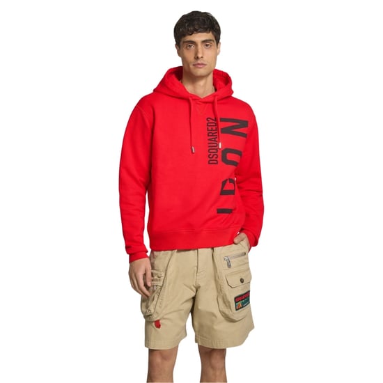 Dsquared2 Rode Hoodie Large Zwart Icon Logo - Image 2