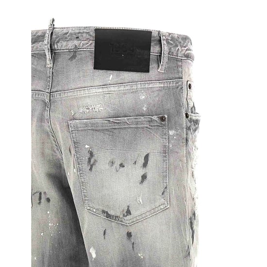 Dsquared2 Grijze Skater Jeans Verfdesign - Image 4