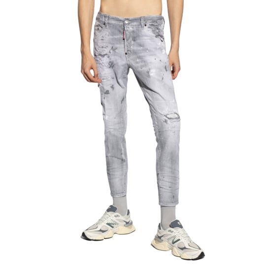 Dsquared2 Grijze Skater Jeans Verfdesign - Image 5