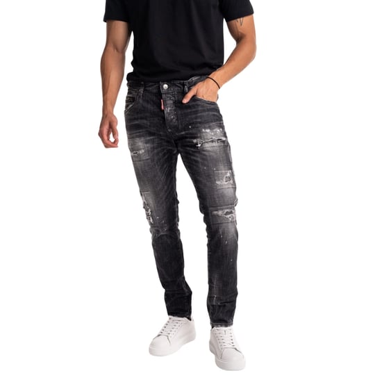 Dsquared2 Zwarte Skaterjeans Met Rocky Mountains-wassing - Image 4