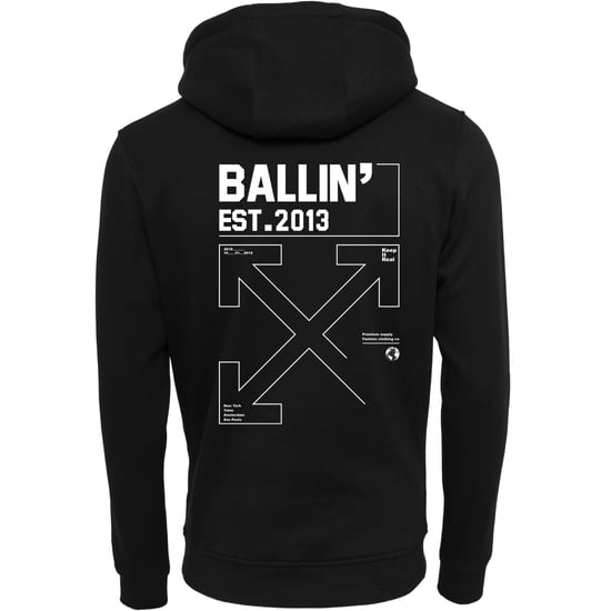 Ballin Est. 2013 Hoodies Backprint Cross Hoodie Zwart - Image 1